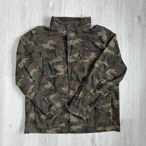 Old Navy Camouflage Field Jacket Men's Size XL Utility Military Style Camo EUC